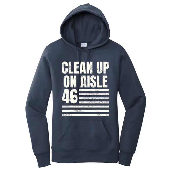 Anti Biden Clean Up On Aisle 46 Impeach Biden Women's Pullover Hoodie