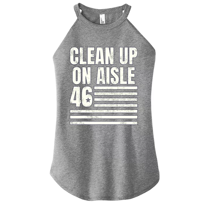 Anti Biden Clean Up On Aisle 46 Impeach Biden Women’s Perfect Tri Rocker Tank