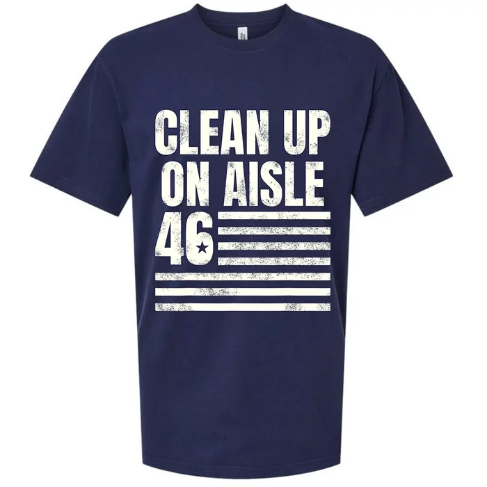 Anti Biden Clean Up On Aisle 46 Impeach Biden Sueded Cloud Jersey T-Shirt