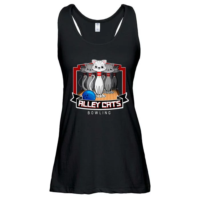 Alley Bowling Cats Ladies Essential Flowy Tank