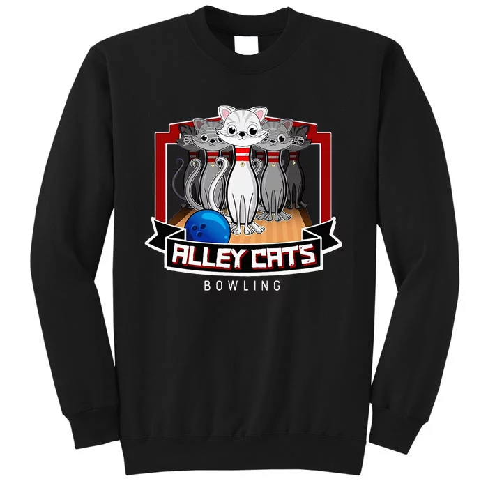 Alley Bowling Cats Tall Sweatshirt