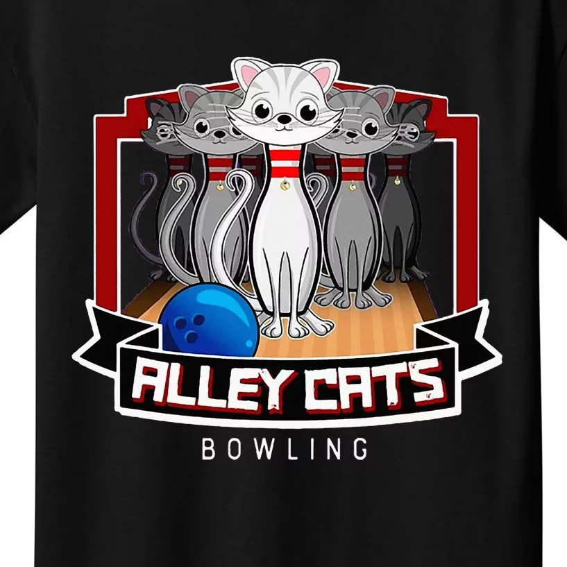 Alley Bowling Cats Kids T-Shirt