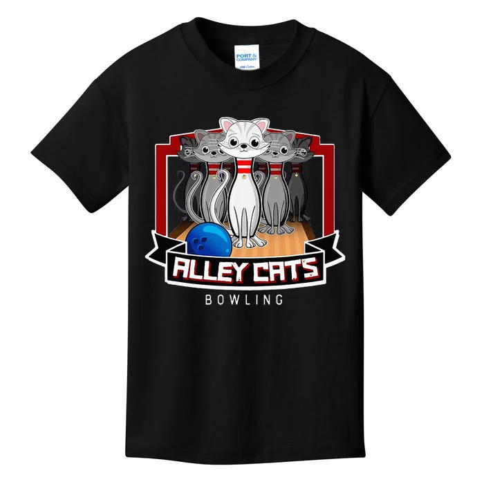 Alley Bowling Cats Kids T-Shirt