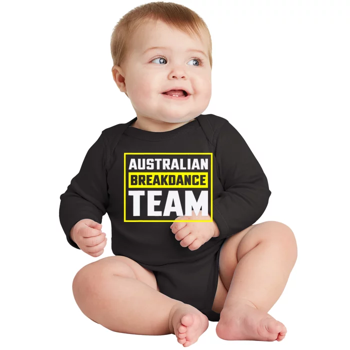 Australian Breakdance Costume Team Matching Baby Long Sleeve Bodysuit