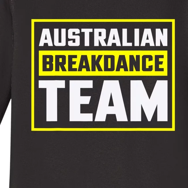 Australian Breakdance Costume Team Matching Baby Long Sleeve Bodysuit