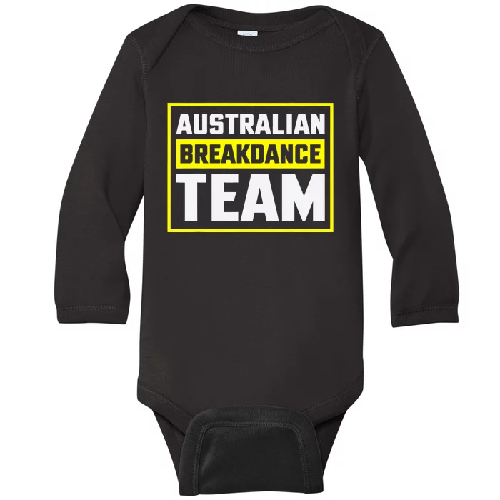 Australian Breakdance Costume Team Matching Baby Long Sleeve Bodysuit