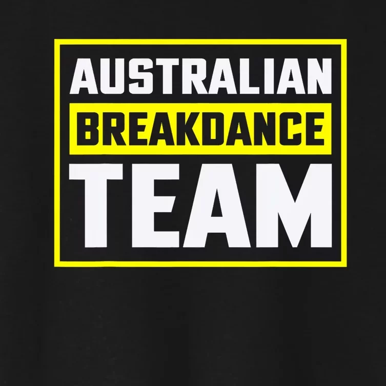 Australian Breakdance Costume Team Matching Women's Crop Top Tee