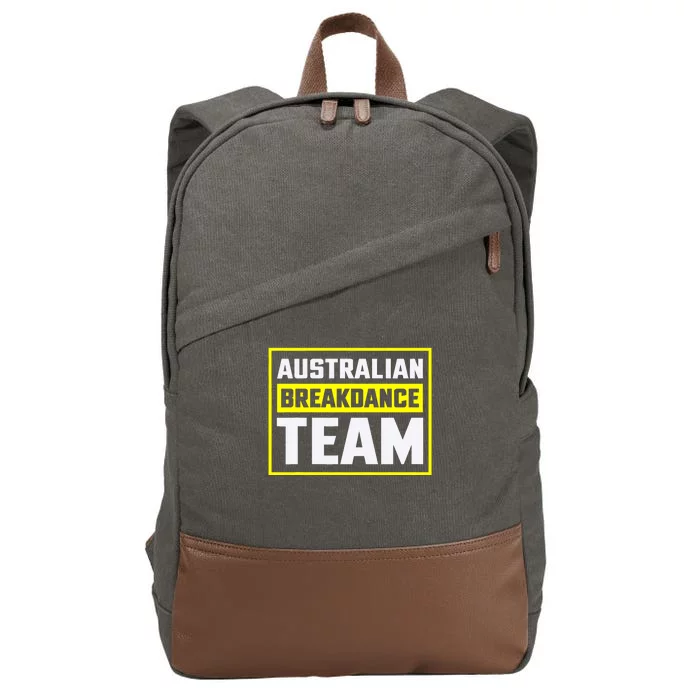 Australian Breakdance Costume Team Matching Cotton Canvas Backpack