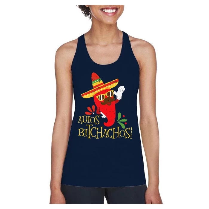 Adios Bitchachos Cinco De Mayo Mexican Chili Peppers Women's Racerback Tank