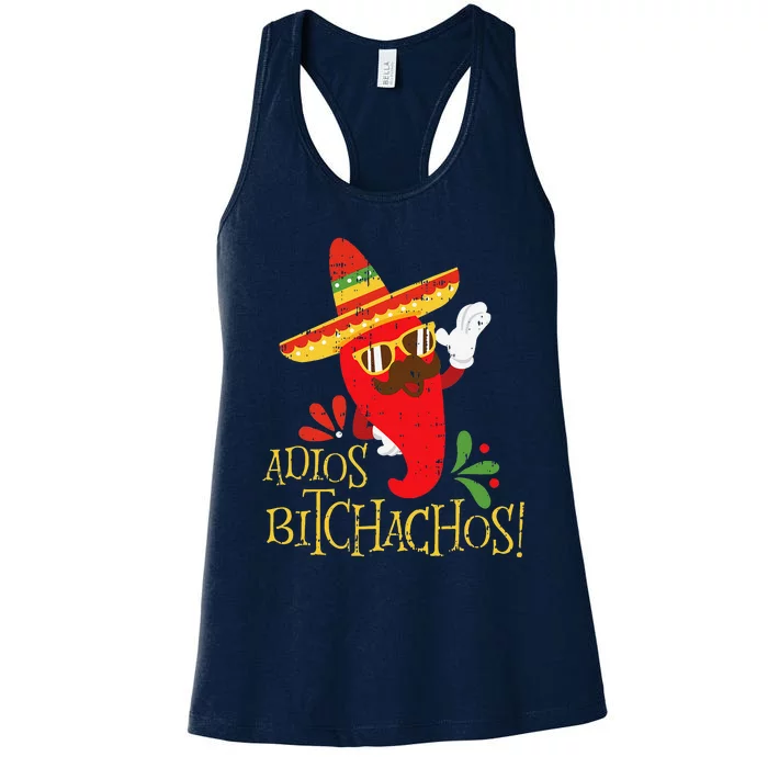 Adios Bitchachos Cinco De Mayo Mexican Chili Peppers Women's Racerback Tank