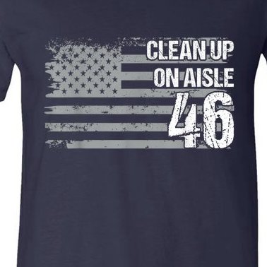 Anti Biden Clean Up On Aisle 46 Impeach Biden V-Neck T-Shirt