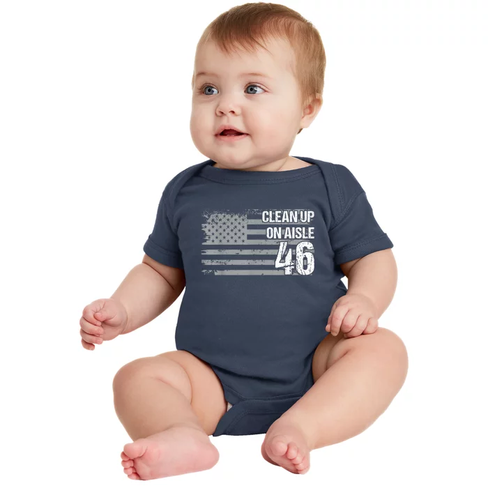 Anti Biden Clean Up On Aisle 46 Impeach Biden Baby Bodysuit