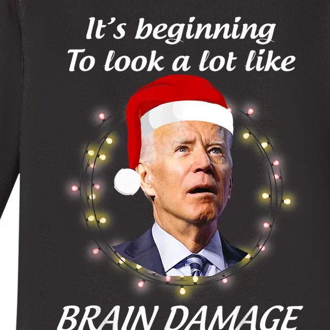 Anti Biden Christmas Funny Republican Baby Long Sleeve Bodysuit