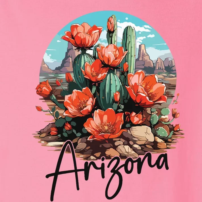 Arizona Blooming Cactus Flowers Love State Of Arizona Cute Toddler Long Sleeve Shirt