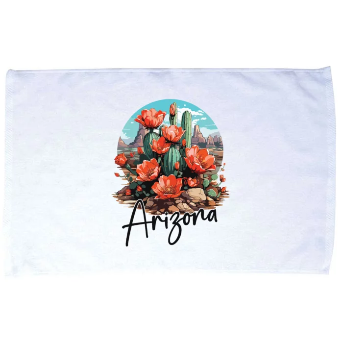 Arizona Blooming Cactus Flowers Love State Of Arizona Cute Microfiber Hand Towel