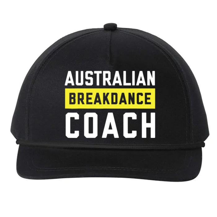 Australian Breakdancing Costume Coach Break Dancer Matching Snapback Five-Panel Rope Hat