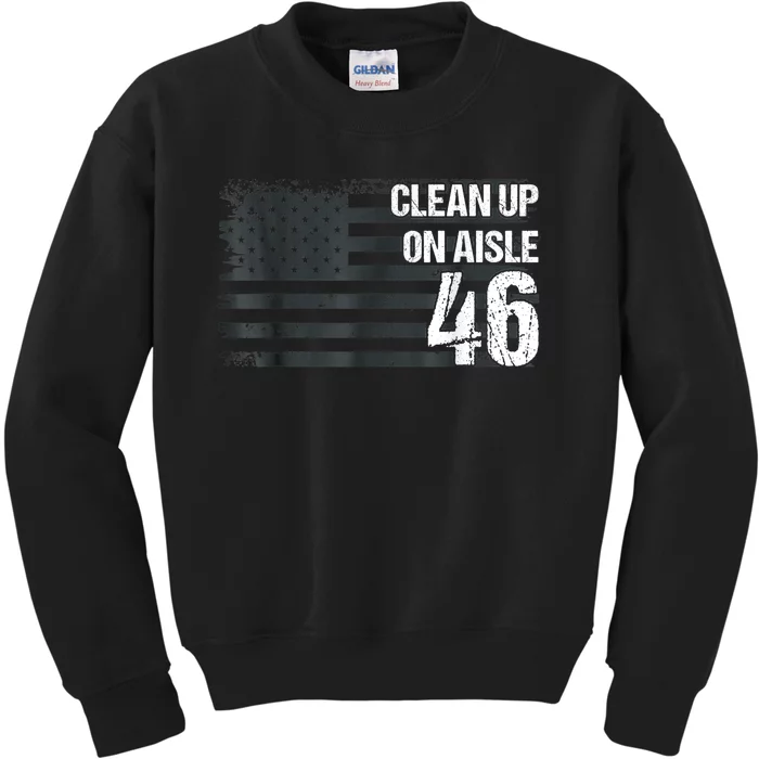 Anti Biden Clean Up On Aisle 46 Impeach Biden Kids Sweatshirt