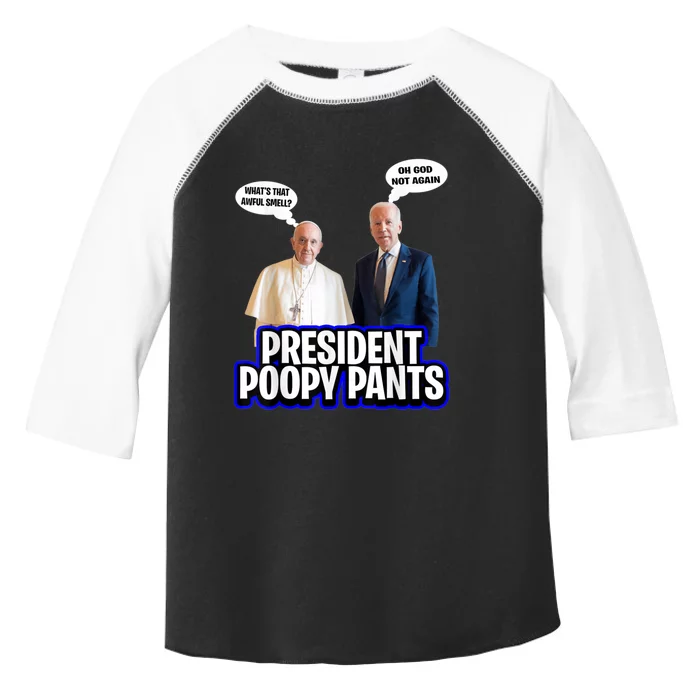 Anti Biden Conservative Dementia Funny Poopy Pants President Toddler Fine Jersey T-Shirt