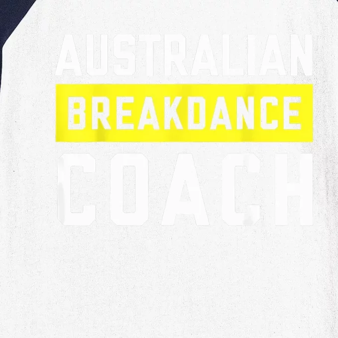 Australian Breakdancing Costume Coach Break Dancer Matching Baseball Sleeve Shirt