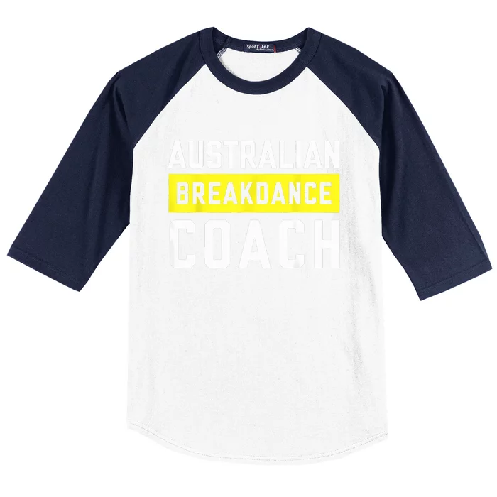 Australian Breakdancing Costume Coach Break Dancer Matching Baseball Sleeve Shirt