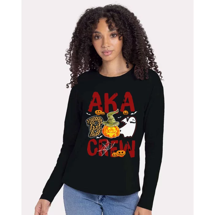 Aka Boo Crew Halloween Aka Nurse Match Womens Cotton Relaxed Long Sleeve T-Shirt