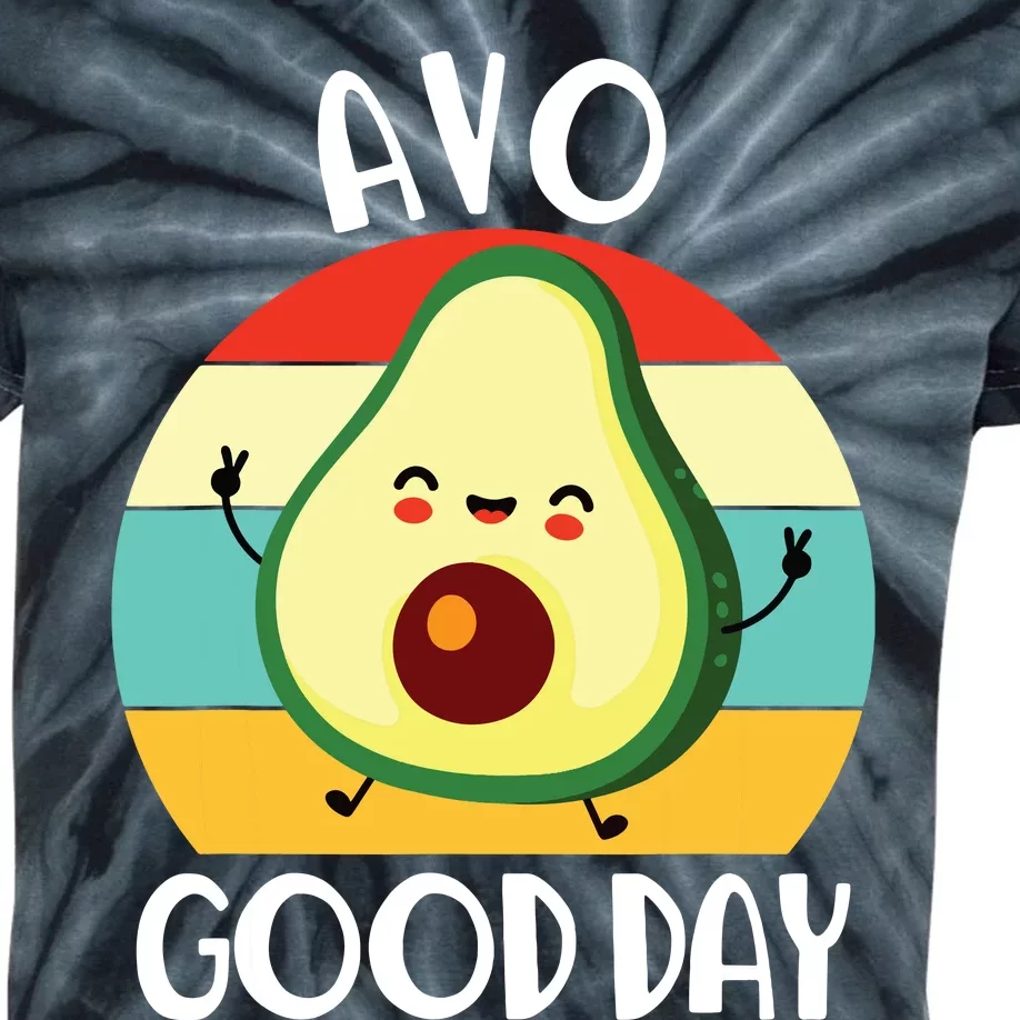 Avocadr Boy Cute Avo Good Day Funny Kids Tie-Dye T-Shirt