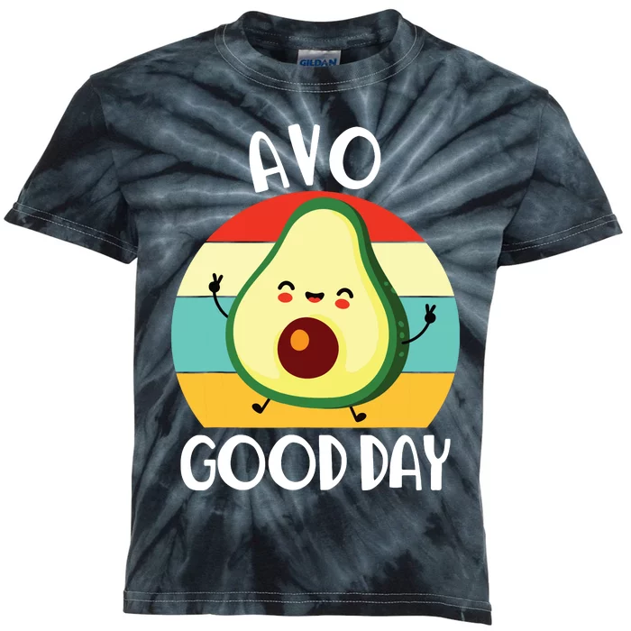 Avocadr Boy Cute Avo Good Day Funny Kids Tie-Dye T-Shirt