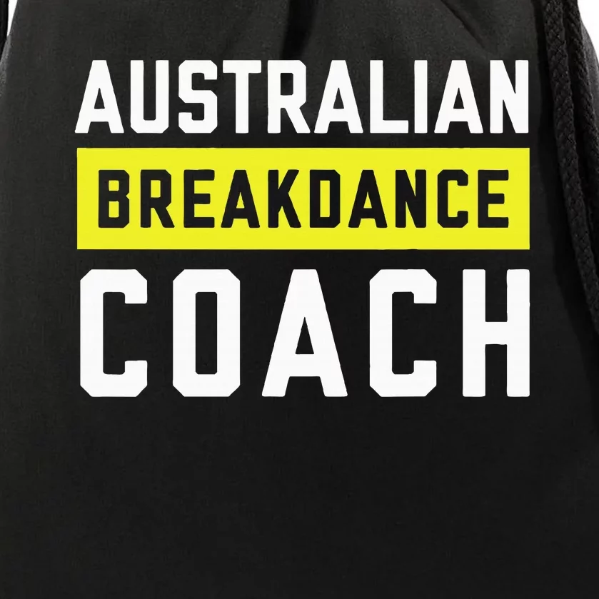 Australian Breakdancing Costume Coach Break Dancer Matching Drawstring Bag