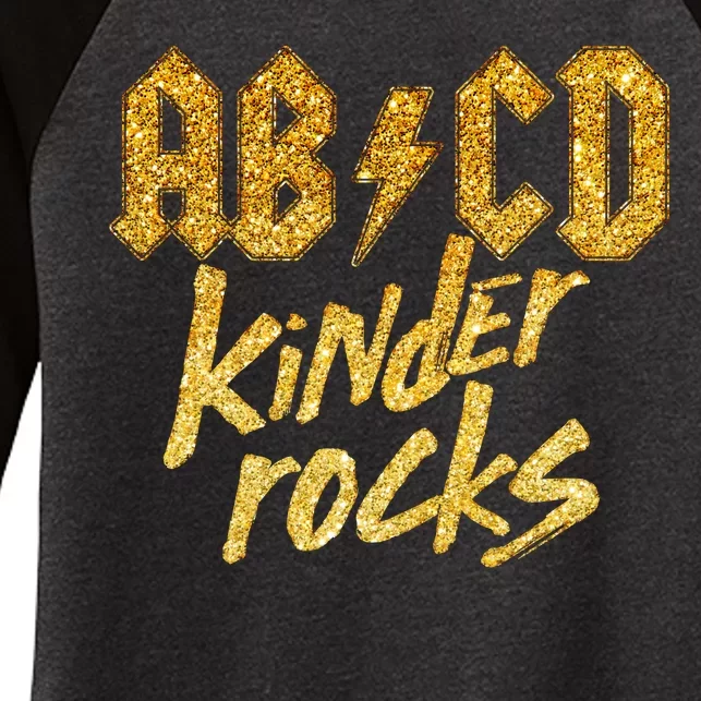 ABCD Kinder Rocks Women's Tri-Blend 3/4-Sleeve Raglan Shirt