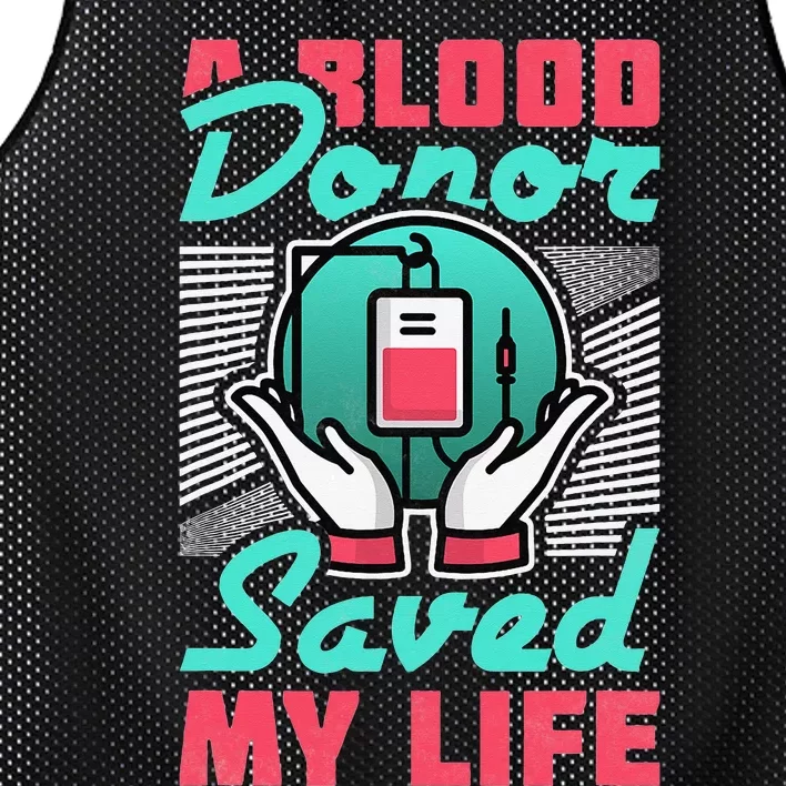 A Blood Donor Saved My Life Mesh Reversible Basketball Jersey Tank