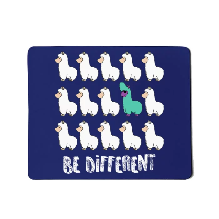 Alpacas Be Different Unique Funny Alpaca Lover Gift Mousepad