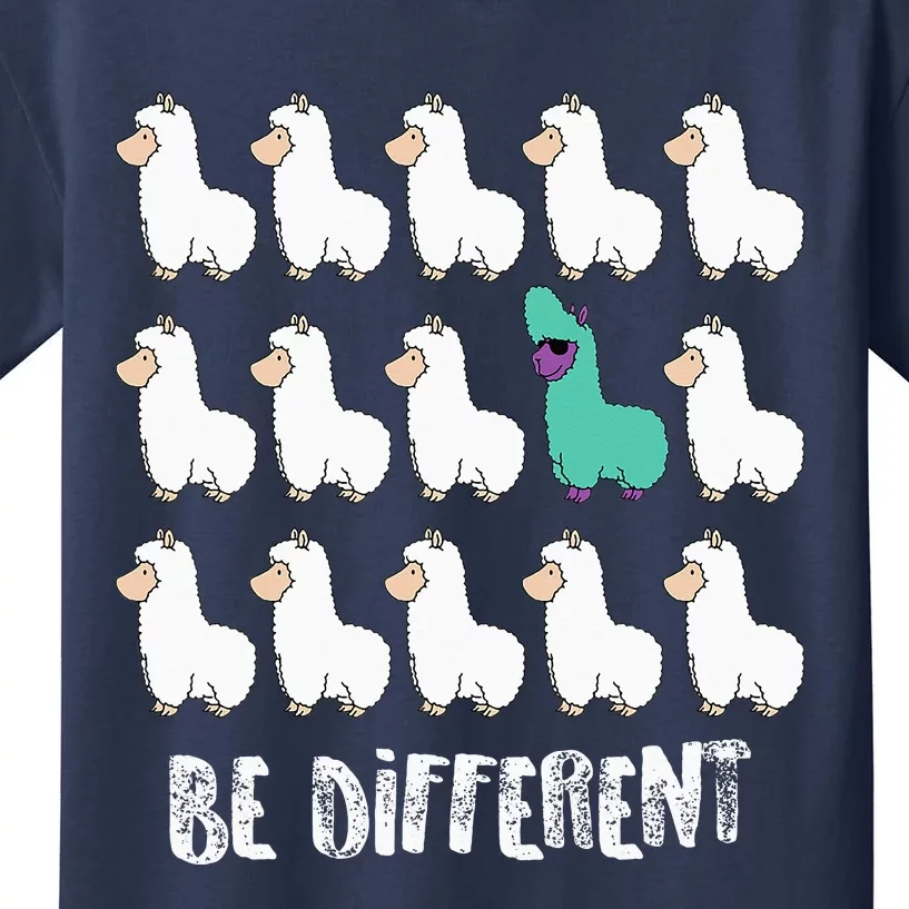 Alpacas Be Different Unique Funny Alpaca Lover Gift Kids T-Shirt