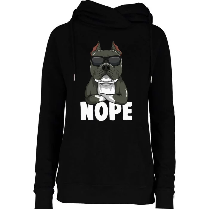 American Bully Dog Womens Funnel Neck Pullover Hood