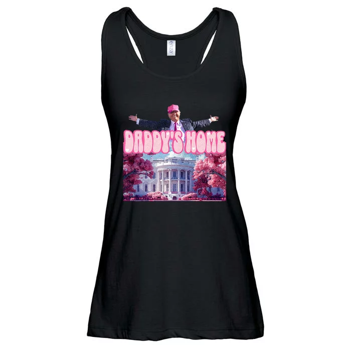 America Back DaddyS Home Trump Pink 2024 Ladies Essential Flowy Tank