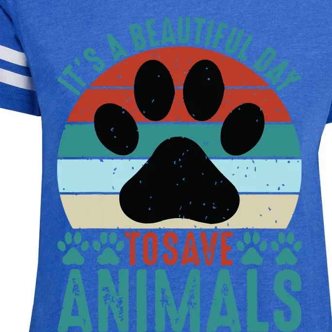 A Beautiful Day To Save Animals Rescue Animals Enza Ladies Jersey Football T-Shirt