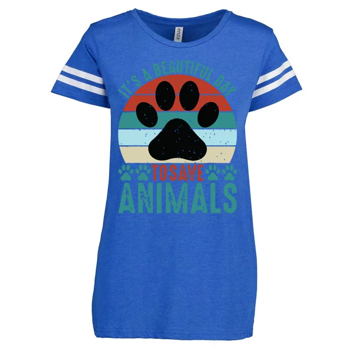 A Beautiful Day To Save Animals Rescue Animals Enza Ladies Jersey Football T-Shirt