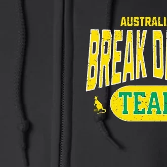 Australian Break Dance Costume Outfit For Halloween Full Zip Hoodie