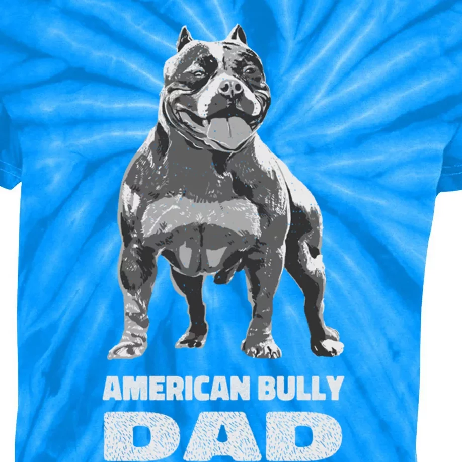 American Bulldog Dog Lover American Bully Dad Gift Kids Tie-Dye T-Shirt