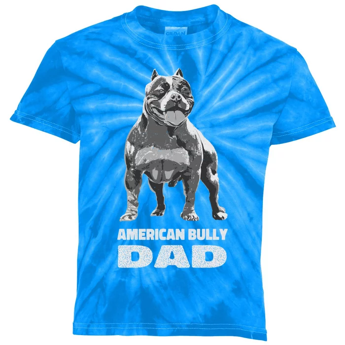 American Bulldog Dog Lover American Bully Dad Gift Kids Tie-Dye T-Shirt