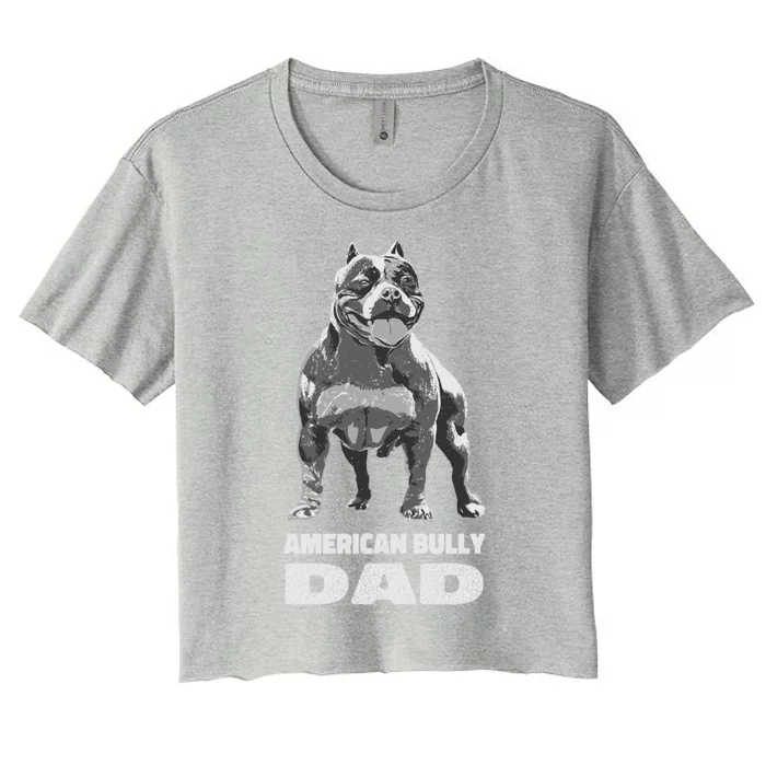 American Bulldog Dog Lover American Bully Dad Gift Women's Crop Top Tee