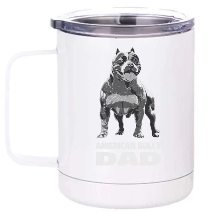 American Bulldog Dog Lover American Bully Dad Gift Front & Back 12oz Stainless Steel Tumbler Cup