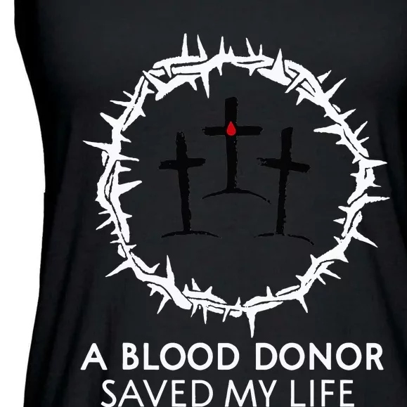 A Blood Donor Saved My Life retro christian Ladies Essential Flowy Tank