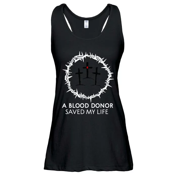 A Blood Donor Saved My Life retro christian Ladies Essential Flowy Tank