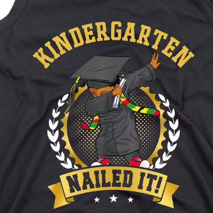 Afro Black Dabbing Boy Graduation Kindergarten Nailed It Tank Top