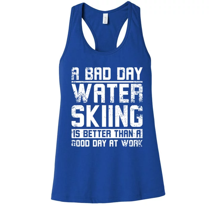 A Bad Day Water Skiing Cool Gift Women's Racerback Tank