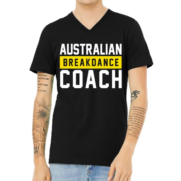 Australian Break Dancer Coach Costume V-Neck T-Shirt