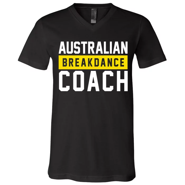 Australian Break Dancer Coach Costume V-Neck T-Shirt