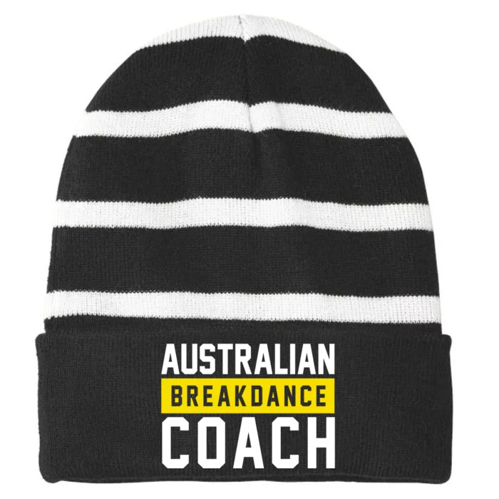 Australian Break Dancer Coach Costume Striped Beanie with Solid Band