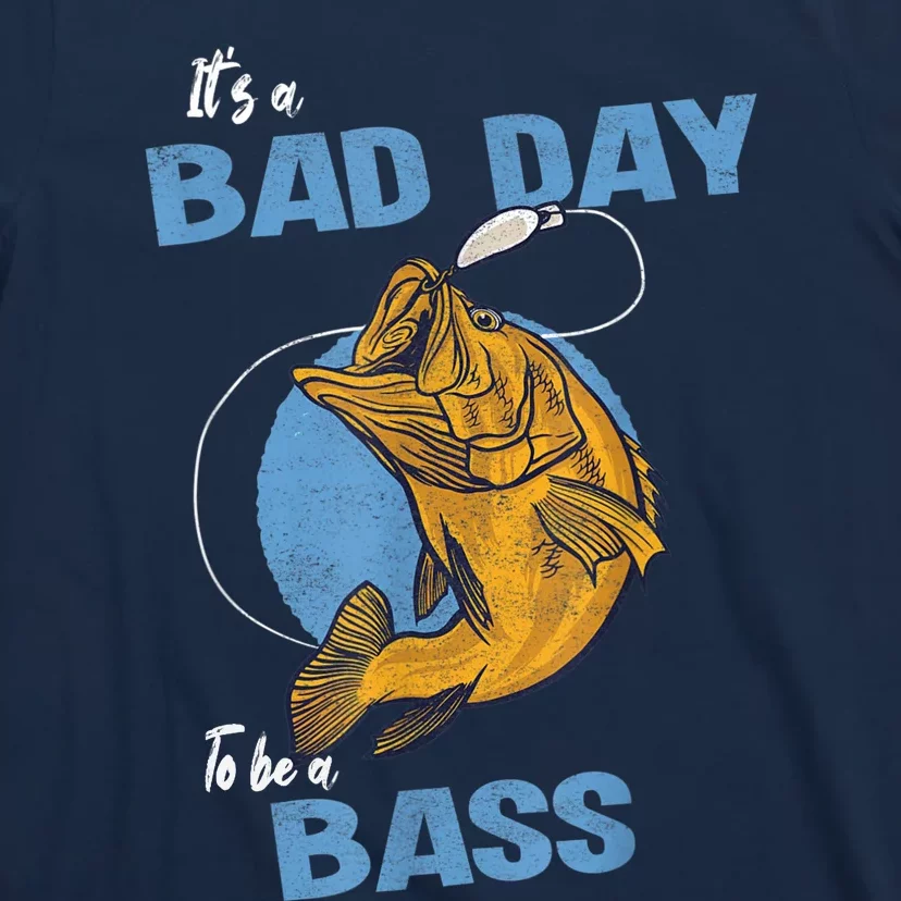 A Bad Day for Bass Funny Retro Bass Fishing Kids T-Shirt