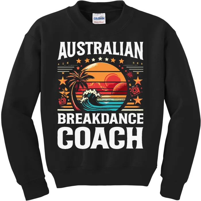 Australian Break Dancing Coach Funny Matching Crew Or Squad Kids Sweatshirt